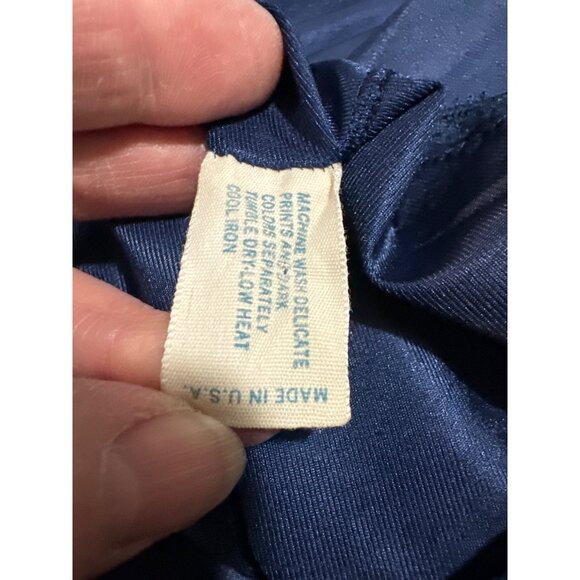 Vanity Fair Womens Nylon Antron Slip Lace Trim Size 38 Midnight Blue USA - Picture 6 of 10